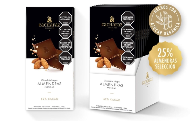 Chocolate cachafaz Almendras 62%cacao